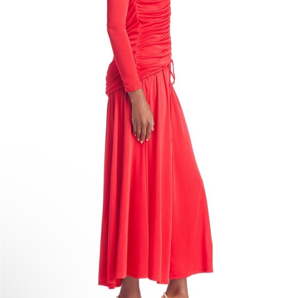 Farm Rio Red Rouched Dress, EUC - Picture 2 of 5